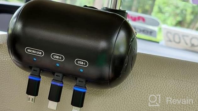 img 1 attached to Stay Powered On The Go With Multi Car Retractable Backseat Charging Station For All Phones - 3-In-1 Docking Station Compatible With IPhone, Samsung And Android review by Justin Wehrman