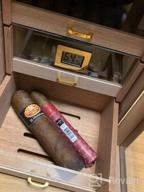 картинка 1 прикреплена к отзыву Cigar Aficionados Rejoice: Woodronic'S Digital Humidor Cabinet For 100-150 Cigars, Spanish Cedar Lining, And 2 Crystal Gel Humidifiers In A Glossy Ebony Finish - Perfect Gift For Fathers! от Paul Weakland