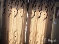 img 1 attached to Melodieux Flower Embroidery Linen Blackout Curtains For Living Room Bedroom Silver Grommet Window Drape, Beige/Green, 52 By 84 Inch (1 Panel) review by Nick Mitchell