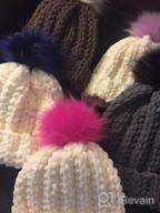 img 1 attached to Pack Of 12 Faux Raccoon Fur Pom Poms With Detachable Snap Fasteners For Knitted Accessories, Hats, Scarves - Assorted Colors, Fluffy 4.3 Inch Charm Balls By SUSULU review by Dana Smith