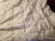 картинка 1 прикреплена к отзыву Queen Size Goose Down Comforter Quilt - 100% Cotton Shell, 8 Tabs, Crown Design & All-Season Comfort | SHEONE от Doug Bundy