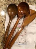 img 1 attached to Premium Quality Wooden Spoon Ladle Set For Effortless Cooking And Serving - Two Sizes Included, 14-Inch And 11-Inch review by Anthony Cayton