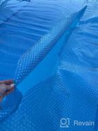 картинка 1 прикреплена к отзыву Sun2Solar Blue 12-Foot-By-24-Foot Oval Solar Cover 1200 Series Heat Retaining Blanket For In-Ground And Above-Ground Oval Swimming Pools Use Sun To Heat Pool Water Bubble-Side Facing Down от Aries Greene
