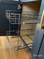 img 1 attached to 2 Tier Pull Out Under Sink Cabinet Organizer, Sliding Wire Shelf Storage Basket For Kitchen Bathroom - 17" W X 21" D X 16-3/8"H (Requires 18 Inch Cabinet Opening) review by Will Ridpath