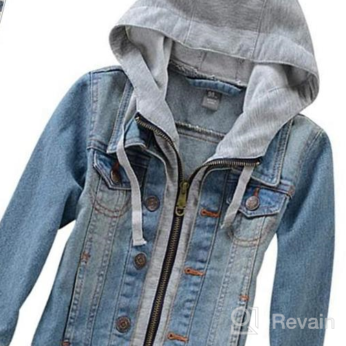 img 1 attached to 🧥 LISUEYNE Boys' Ripped Jacket Outwear: Stylish Cotton Clothing for Coats & Jackets review by Jesse Nell