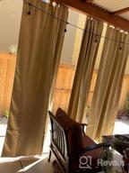 img 1 attached to Waterproof Beige Outdoor Curtains For Patio - Set Of 2 Panels, 52 X 84 Inches, Thermal Insulated And Blackout Features - Perfect For Porch, Pergola, Yard, Sliding Door, And Arbor review by Matt White