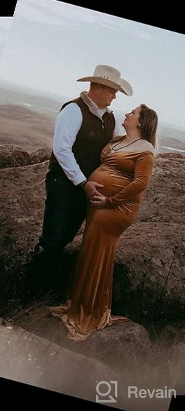 img 1 attached to Capture Beautiful Memories With JustVH Velvet Maternity Photography Dress review by Ashley Stewart