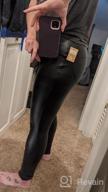 img 1 attached to Sexy Faux Leather Leggings For Women - SEASUM High Waisted Butt Lifting Black Pleather Pants Outfit review by Sabrina Hardy