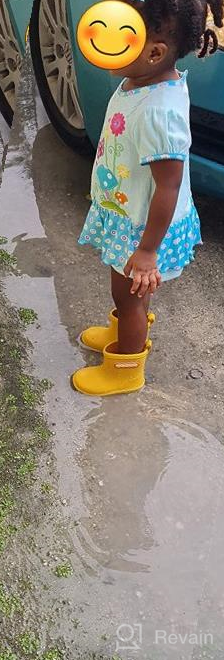 img 1 attached to Tree Grandpa Toddler Rain Boots: Lightweight, Waterproof Baby 🌳 Rain Shoes for Boys and Girls - Easy On for Kids review by Marco Mooney