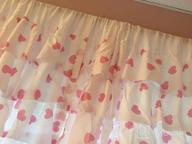 img 1 attached to WestWeir White Ruffle Curtains - Set Of 2 Panels, Heart Pattern For Nursery Room 42 Inches X 63 Inch review by Ingrid Buell