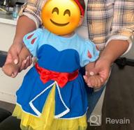 img 1 attached to Baby Girls Christmas Costumes: Snow White, Mermaid & Princess Bodysuit Romper Tutu Dress W/Headband - MYRISAM review by Jaleel Akuffo