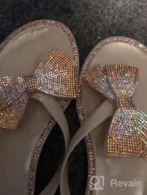 img 6 attached to Summer Sandals For Women: Flat Jelly Bow Flip-Flops With Rivets For Beach, Rain, Dressy And Cute Looks