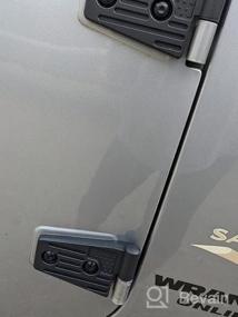 img 5 attached to Комплект дверных петель Sukemichi для Jeep, замена оригинальной заводской втулки петель для Jeep Wrangler Unlimited Rubicon Sahara Sports Accessories 2007-2018 JK JKU 8 шт., алюминий, антикоррозийный, черный