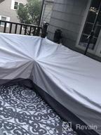 img 1 attached to ClawsCover 120" Patio Curved Sectional Sofa Covers Waterproof Outdoor Heavy Duty 600D Oxford Cloth Couch Cover Garden Lawn Furniture Set Cover,Windproof Straps,Air Vents,120“/82”L X 36" W X 39"/24" H review by Brandon Woods
