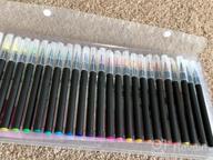img 1 attached to 24-Color Watercolor Brush Pens Set For Adults And Kids - Tiaoyeer Refillable Watercolor Paint Markers For Coloring, Painting, Drawing, Comic, And Calligraphy With Water Blending Brush review by Aaron Johnson