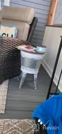 img 1 attached to Accentuate Your Home With Hallops Farmhouse Galvanized Rustic Side Table - Metal Storage Ottoman With Wood Cover And Legs review by Brett Blazis