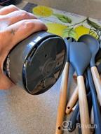 img 1 attached to 16Pcs Silicone Kitchen Utensil Set With Wooden Handles, Non-Stick Heat Resistant BPA Free Cooking Tools In Holder By LeMuna - Non Toxic review by Frank Mayes