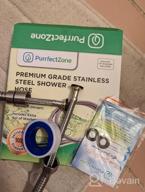 img 1 attached to Upgrade Your Shower Or Bidet Sprayer With PurrfectZone'S Easy-To-Install 98-Inch Brushed Nickel Shower Hose Replacement review by Faliere Jorge