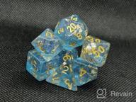 img 1 attached to UDIXI Polyhedral 7-Die D&D Dice Set - Perfect For Dungeons & Dragons, MTG, Pathfinder & Board Games (Green/Silver) review by Shawn Bass