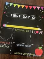 img 1 attached to My 1St Day Of School Chalkboard Sign Photo Prop 10X12 Inch Double Sided Back To School Board For Kids Girls Boys - First & Last Day Wooden Boards Of Preschool Kindergarten review by Bob Ramthun
