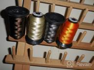 img 1 attached to Sturdy Hardwood Thread Rack - Holds 60 Spools & Mini-King Size Cones For Sewing, Embroidery, Quilting & More! review by Gary Revils