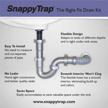 snappy trap universal drain kit for bathroom sinks logo