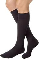 jobst relief 30-40 mmhg compression socks, knee high with closed toe in black, petite x-large size for effective support logo
