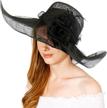 chic women's dress hat for church, parties, derbies, weddings and teas - embellished with feathers and organza, in cloche felt style for a fascinating bridal look logo