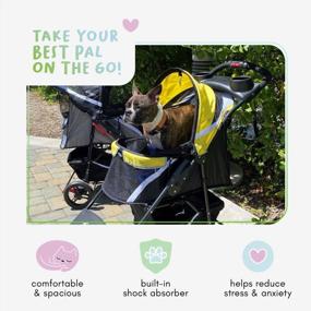 img 2 attached to Milky Way Brown Petique Stroller - Revolutionary Pet Jogger For Small To Medium Size Dogs And Cats, Ventilated Dog Cart For Better Airflow