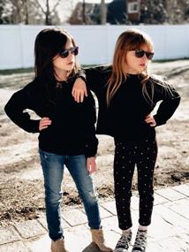 img 1 attached to Arshiner Girls Long Sleeve Crop Tops Sweatshirts For Kids 5-12 Years
