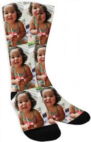 img 1 attached to Custom Face Socks With Text Personalized For Men And Women - Funny, Unique Gift Idea
