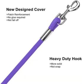 img 2 attached to 🐾 Hi Kiss Check Cord Training Leash - 30ft Purple - Large/Medium/Small Dogs - Obedience, Recall, Agility - Great for Training, Play, Camping, or Backyard