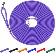 🐾 hi kiss check cord training leash - 30ft purple - large/medium/small dogs - obedience, recall, agility - great for training, play, camping, or backyard логотип