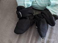 img 1 attached to Non-Slip Baby Fleece Booties | Unisex Newborn Toddler First Walkers | Warm House Shoes for Baby Boys & Girls review by Chris Jens