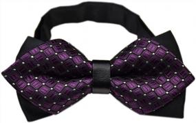 img 1 attached to Get The Classic Look With Secdtie Men'S Vintage Pre-Tie Double Layer Checkered Bow Tie For Parties