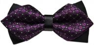 get the classic look with secdtie men's vintage pre-tie double layer checkered bow tie for parties logo