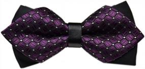 img 2 attached to Get The Classic Look With Secdtie Men'S Vintage Pre-Tie Double Layer Checkered Bow Tie For Parties