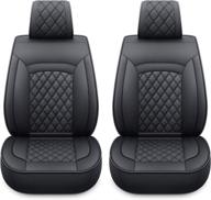 🚗 slx-2 pcs black faux leather captain car seat covers: perfect fit for suv sedans логотип