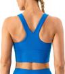 ruched yoga crop bra top for women - lavento's stylish v-neck racerback sports bra logo