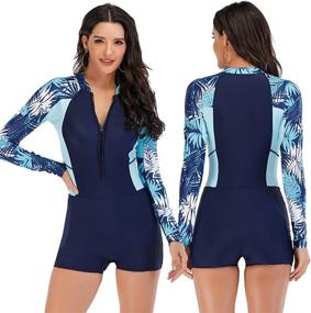 img 3 attached to LafyKoly Surfing Swimsuit: Swimwear for Active Women's Clothing at Swimsuits & Cover Ups