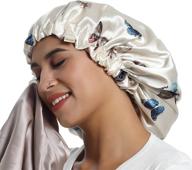 saymre mulberry satin bonnet with lining logo