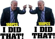 200pcs joe biden 'i did that' stickers - funny left and right pointed sticker for car, motorcycle, helmet, laptop, window логотип