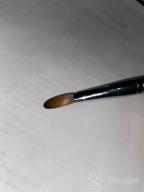 img 1 attached to PANA Pure Kolinsky Hair Acrylic Nail Brush - Oval Crimped Teal Wood Handle (Size 12) review by Roman Palmer