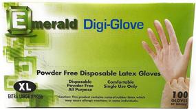 img 3 attached to Emerald Digi Gloves Latex Powder Large