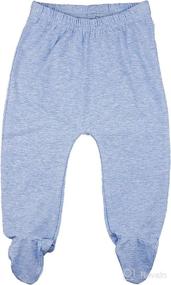img 3 attached to Soft Cotton Spandex Pants 🩴 with Feet for 123 Bear Babies