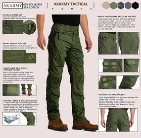 img 1 attached to AKARMY Men's Outdoor Military Tactical Pants: Rip-Stop Camouflage Cargo Work Pants with Multiple Pockets