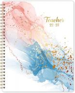 academic planner 2022-2023 - 8" × 10", twin wire binding, 12 monthly tabs, weekly activity schedule for teacher planning august 2022 to june 2023. logo