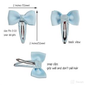 img 3 attached to Ruyaa 40pcs Toddler Girls Snap Bow Clips: Cute Baby Hair Accessories for Pigtails, Infants, and Barrettes in Pairs