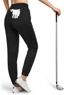 women's tapered golf pants stretch joggers 4 pockets casual lounge travel workout logo