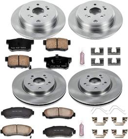 img 1 attached to 🔧 Power Stop KOE6305 Autospecialty Brake Kit - OE Brake Rotors & Ceramic Pads for Front and Rear Replacement